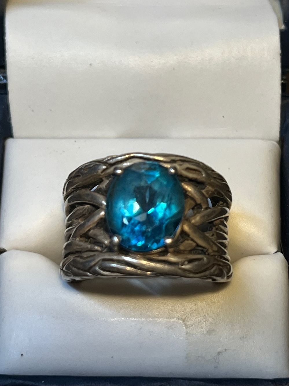 EFFY Sterling Silver Blue Gemstone Statement Ring